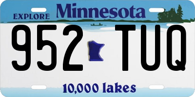 MN license plate 952TUQ