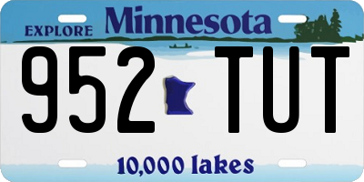 MN license plate 952TUT