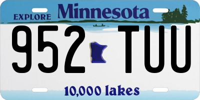 MN license plate 952TUU