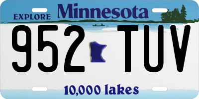 MN license plate 952TUV