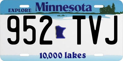MN license plate 952TVJ