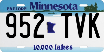 MN license plate 952TVK