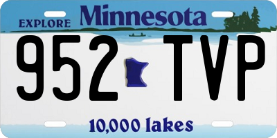 MN license plate 952TVP