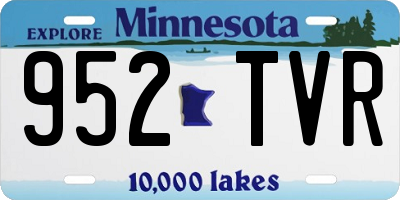MN license plate 952TVR