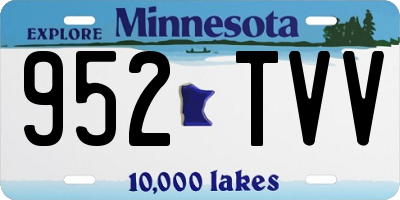 MN license plate 952TVV