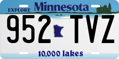 MN license plate 952TVZ