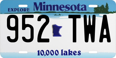MN license plate 952TWA