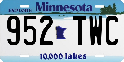 MN license plate 952TWC