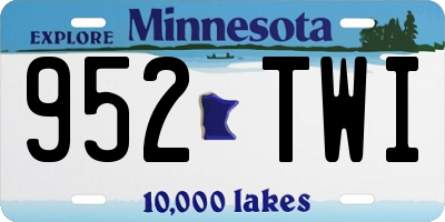 MN license plate 952TWI