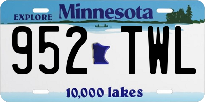 MN license plate 952TWL