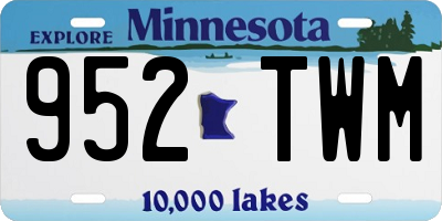 MN license plate 952TWM
