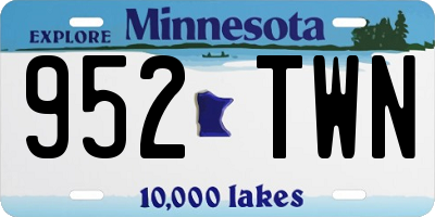 MN license plate 952TWN