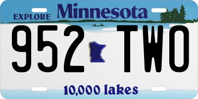 MN license plate 952TWO