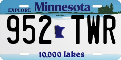 MN license plate 952TWR