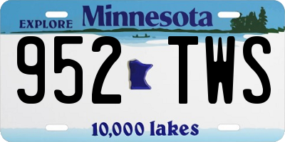 MN license plate 952TWS