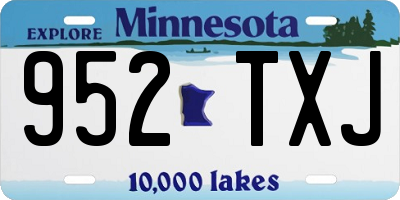MN license plate 952TXJ