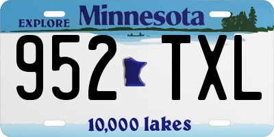 MN license plate 952TXL