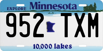 MN license plate 952TXM
