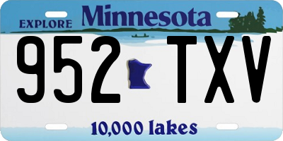MN license plate 952TXV