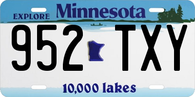 MN license plate 952TXY