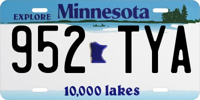 MN license plate 952TYA