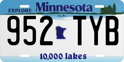 MN license plate 952TYB