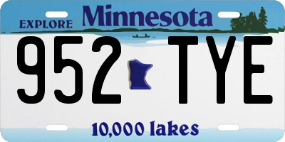 MN license plate 952TYE