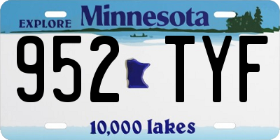 MN license plate 952TYF