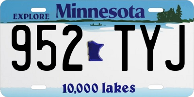 MN license plate 952TYJ