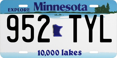 MN license plate 952TYL