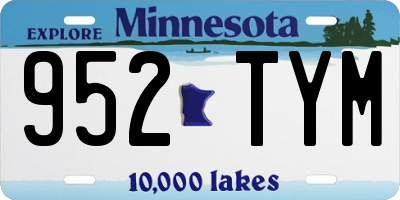 MN license plate 952TYM