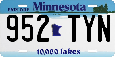 MN license plate 952TYN