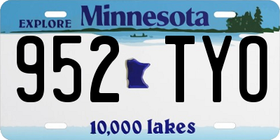 MN license plate 952TYO