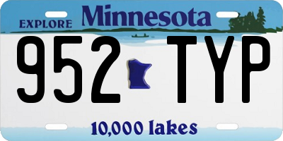 MN license plate 952TYP