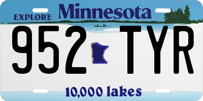MN license plate 952TYR