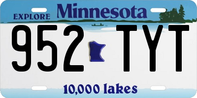 MN license plate 952TYT