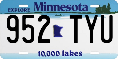 MN license plate 952TYU
