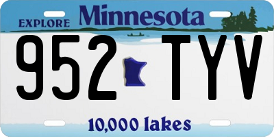 MN license plate 952TYV