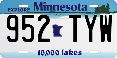 MN license plate 952TYW