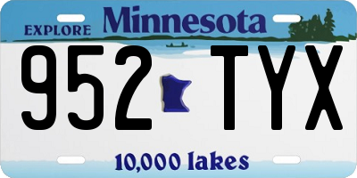 MN license plate 952TYX