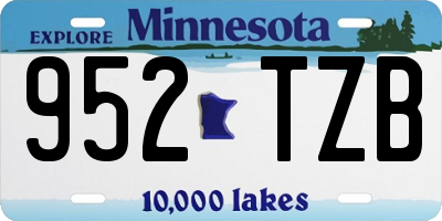MN license plate 952TZB