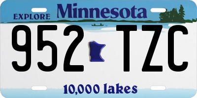 MN license plate 952TZC