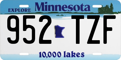MN license plate 952TZF