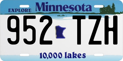 MN license plate 952TZH