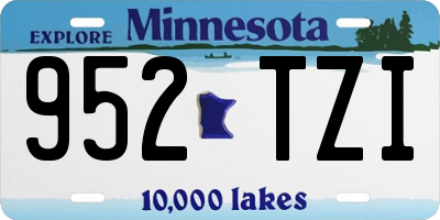 MN license plate 952TZI