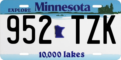 MN license plate 952TZK
