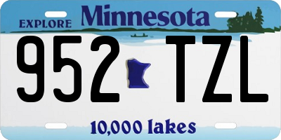 MN license plate 952TZL