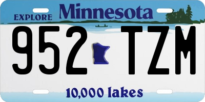 MN license plate 952TZM