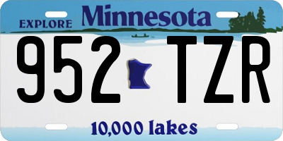 MN license plate 952TZR