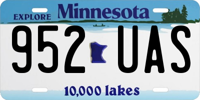 MN license plate 952UAS